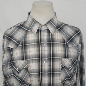 Ely Cattleman Pearl Snap Long Sleeve Plaid Shirt